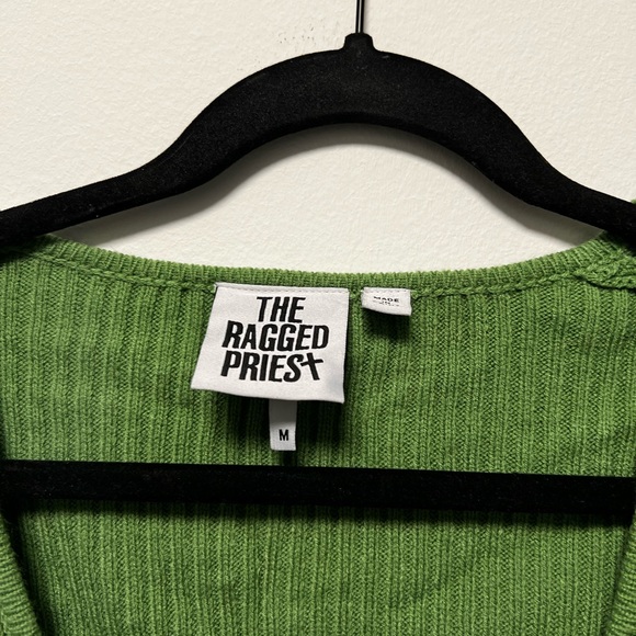 The Ragged Priest Green Ribbed Top - Picture 3 of 4